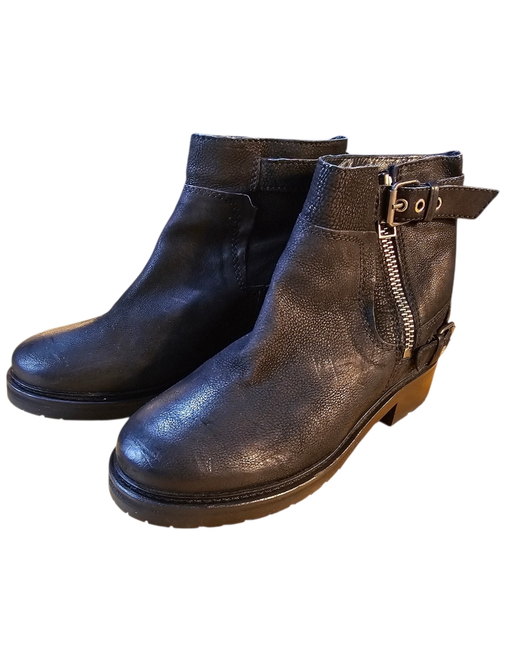 🖤 AllSaints Rama Moto Ankle Boots | Leather Buckle Zip | Black | EU 39 / US 9 - Picture 2 of 11